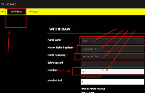 withdraw Gem188